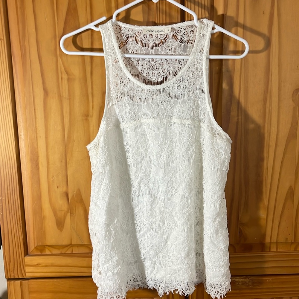 White lace blouse